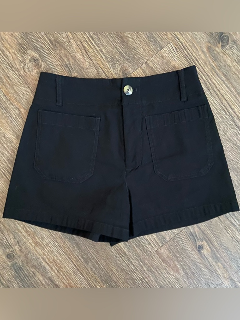 Anthropologie Maeve The Colette Shorts Black High Rise Size 26